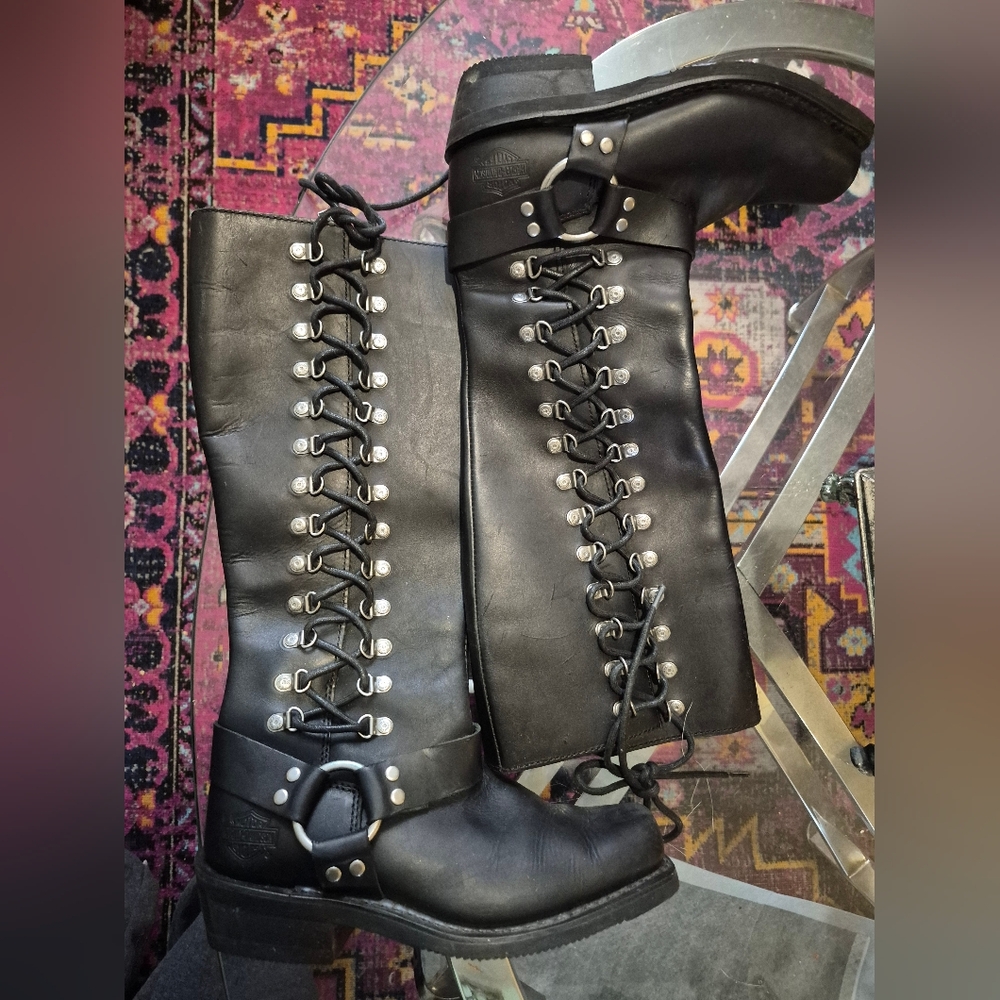 Harley Davidson Womens Romy Leather Riding  Boots